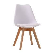 Scottsbury ivory wood dining chair with slat back and honey finish seat (set of 2) (16.7 in. Louvre White Dining Chair Pack Of 2 White Dining Chair Dining Chair