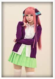 Anime The Quintessential Quintuplets Cosplay Costume JK Uniform Suit  Sweater Headset Nakano Ichika/Nino/Yotsuba Costume Cos - AliExpress