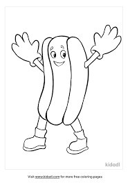 These unique and delicious hot dog topping combinations will wow your guests. Hot Dog Person Coloring Pages Free Cartoons Coloring Pages Kidadl