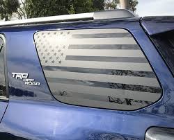 Matte Black American Flag Decal 4runner American Flag Decal Set For Toyota 4runner Decal For Windows 5th Generation 4runner Flag Matte Black Tf3 Toyota 4runner American Flag Decal Toyota
