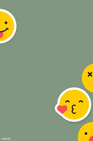 Download Premium Vector Of Round Yellow Emoticons Isolated On Green Emoticon Emoji Patterns Vector Background Pattern