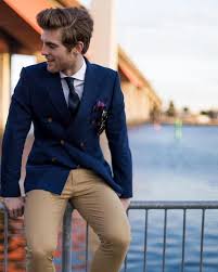 Discover our stylish men's overcoats at asos. Men S Navy Double Breasted Blazer White Dress Shirt Khaki Chinos Navy Plaid Tie Mens Winter Fashion Mens Outfits Chinos Men Outfit