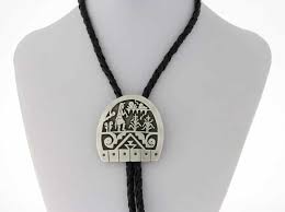 Turquoise bolo tie, western bola tie for men. Hopi Sterling Silver Overlay Bolo Tie Bl 1022 Native American Jewelry Silvertq Llc