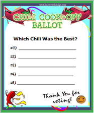 Downloadable Chili Cook Off Ballot Chili Cook Off Cook Off Chili