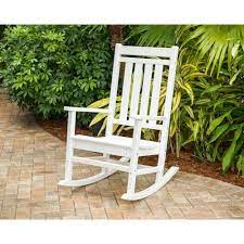 Polywood Estate White Rocking Chair R199wh In 2021 Rocking Chair Porch Rocking Chair Outdoor Rocking Chairs