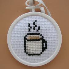 Just right click and choose save as to download the full size cross stitch pattern for free. Handmade Coffee Cup Cross Stitch Wall Art Ornament Cross Stitch Necklace Tiny Cross Stitch Simple Cross Stitch