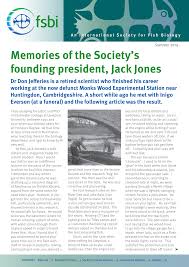 Memories of the Society's founding president, Jack Jones