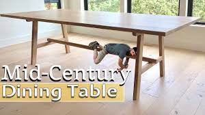 Modern mining tables play countless roles. Modern Dining Table Build Easy Mid Century Table Youtube