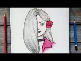 رسم سهل تعليم رسم بنت مع شعر طويل سهل خطوه بخطوه للمبتدئين بطريقة سهلة رسم بنات youtube cool drawings butterfly drawing pencil drawings