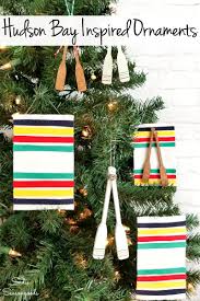 Bay decoration themes for christmas in office. Making A Hudson Bay Wool Blanket Out Of Felt For A Cabin Christmas Tree