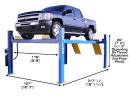 ATLAS 414 14,000 Lbs. Capacity Commercial Grade 4 Post Lift ...