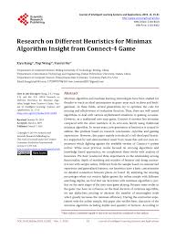 Connect 4 of your discs to win. Pdf Research On Different Heuristics For Minimax Algorithm Insight From Connect 4 Game