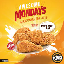 Church's chicken menu including our original and spicy chicken. Texas Chicken M Sia Is Having An Awesome Monday Promotion For 4 Pieces Chicken Rm15 Penang Foodie
