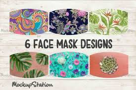 Face mask breathable reuse washable funny scary fashionable mouth nose cover uk. Summer Tropical Face Mask Design Bundle Graphic By Mockup Station Creative Fabrica In 2020 Mask Design Design Bundles Design