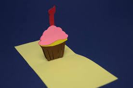 How to make the impossible card step 1: Birthday Pop Up Card Simple Cupcake Creative Pop Up Cards