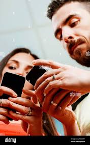 Sharing a light moment hi-res stock photography and images