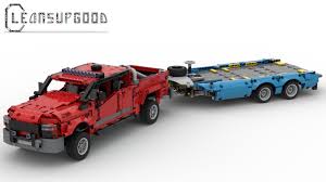 Shop truck hauler trailer & more. Lego Moc 42098 C Model Clydesdale Pickup Truck And Trailer By Cleansupgood Rebrickable Build With Lego