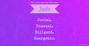 In the 1995 movie the last supper, cameron diaz plays a character named jude. The Hidden Meaning Of The Name Jude Namious