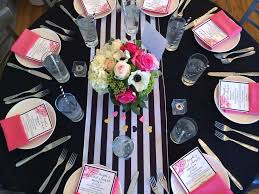 Black And White Bridal Shower Decoration Ideas Black White Pink Gold Bridal Wedding Shower Party Ideas Photo 12 Of 64 Bridal Shower Flowers Kate Spade Bridal Shower Blue Bridal Shower