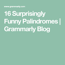 When & how to write a palindrome. 16 Surprisingly Funny Palindromes Idioms Greek Root Word English Fun