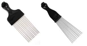 Afro comb with black fist metal african hair pik. Amazon Com Afro Pick W Black Fist Metal African American Hair Comb Combo Beauty