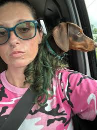 My miniature dachshund ran off in my back yard early this evening chasing  my chickens, figured she would come home like normal. Well she hasn't.  Please please please I'm begging anyone that