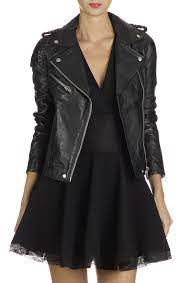 Maje Madone Black Leather Jacket Fashion Street Style Chic Clothes