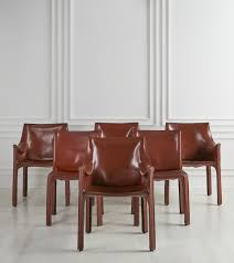 Set Of 6 Mario Bellini For Cassina Leather Cab Dining Chairs South Loop Loft Dining Chairs Leather Dining Chairs Chair