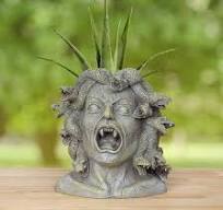 Amazon.com: Darware Maceta de resina con cabeza Medusa ...