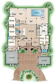 Open Floor Plans For Single Story Spanish Style Homes 4386 Sq Ft With 4 Bed Mediterranean Style House Plans Mediterranean Floor Plans Mediterranean House Plans