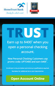 No advance notice is given to the public when a financial institution is closed. Nc Sc Tn Va Hometrust Bank 400 Checking Bonus Doctor Of Credit