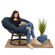 The cozy circular design and deep tufts offer supreme comfort for curling. Classic Accessories Montlake Water Resistant 50 Inch Papasan Cushion Light Charcoal Walmart Canada