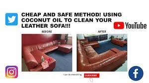 The whisked egg acts as an astringent, easily cutting through fatty coconut oil. Cheap And Safe Method Use Coconut Oil To Clean Your Leather Sofa Youtube