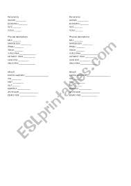 Adjectives are used to describe someone's character and personality. Unscramble The Letters Describing People Esl Worksheet By Debbieaddams