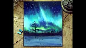 Timelapse How To Draw Northern Light Youtube Soft Pastel Art Pastel Art Drawings