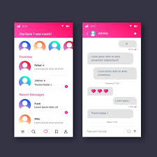 Okcupid has brought a lot of love and joy to people's lives with two simple words: Free Vector Dating App Chat Interface Template