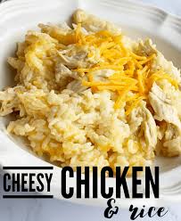 Cheesy Chicken And Rice Recipe Cheesy Chicken Cheesy Chicken Rice Instant Rice Recipes