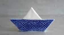 Navy blue porcelain ceramic boat wedding christening | Makke
