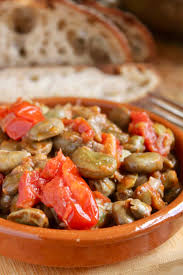Dried fava beans, when cooked and peeled, have a texture similar to cooked chickpeas but slightly softer. Fava Beans With Tomatoes Easy Italian Recipe Christina S Cucina