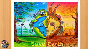 How to draw world environment day || happy earth day drawing poster for kids step by step.#worldenvironmentday #drawenvironmentday#earthdaydrawing #saveearth. How To Draw Save Earth Drawing Easily With Oil Pastel World Environment Day Drawing Youtube