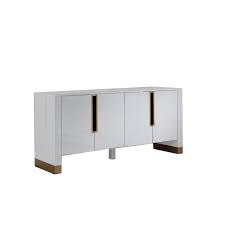 I rubbed every single curve of the mirrors carvings with the silver. Best Master Furniture Akantha 68 Wood Sideboard With Gold Accents In White Discount Bandit