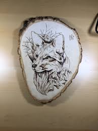 Fox Wood Burn Done By Hand Wood Burning Art Wood Burning Crafts Wood Burning Patterns