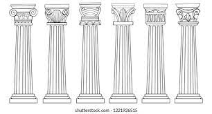 Vintage Drawing Representing Ancient Order Columns Stock Photo 98575418 |  Shutterstock