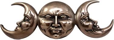 Ebros Wicca Sacred Triple Goddess Moon Mother Maiden Crone Hanging Wall  Decor Sculpture Plaque Figurine 15.25"Long Neopagan Phases Of The Moon  Celestial Lunar Sculpture : Amazon.in: Home & Kitchen