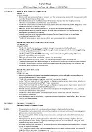 Agile Project Manager Resume Samples Velvet Jobs