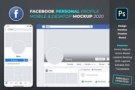 Facebook Personal Profile Mockup In 2020 Facebook Templates Facebook Design Facebook Mockup