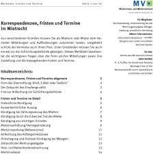 Wenn das übergabeprotokoll von einer seite jedoch verweigert wird, stellt sich die frage, was man als mieter oder vermieter in diesem falle tun kann? Korrespondenzen Fristen Und Termine Im Mietrecht Pdf Free Download