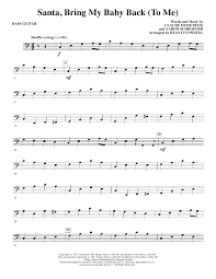 Santa Bring My Baby Back To Me Bass Sheet Music To Download