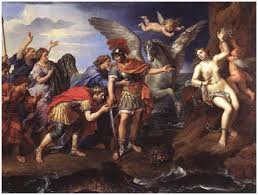 He famously slew the dreaded medusa, a gorgon with snakes as hair and whose gaze could turn men to stone. Perseus Famous Greek Demi God The Slayer Of Medusa And Ethiopian Cetus