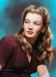 Veronica Lake illustration Bath Towel by Retro Movie Posters